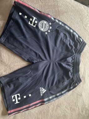 Adidas FC Bayern München Training Shorts Gray Telekom Sponsor Soccer
